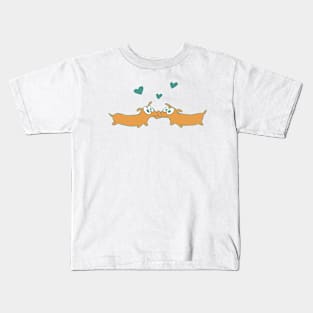 Dachshunds Tied in a knot Kids T-Shirt